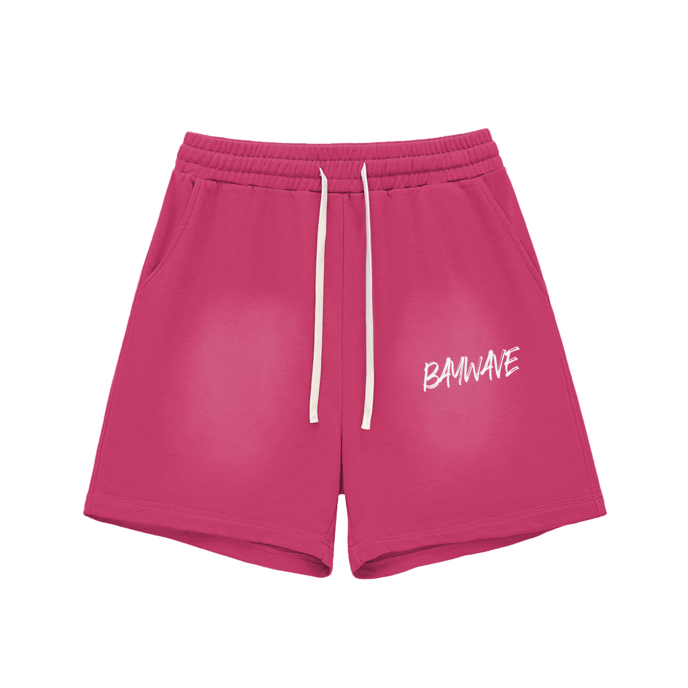 Sun Fade Raw Edge Cotton Shorts