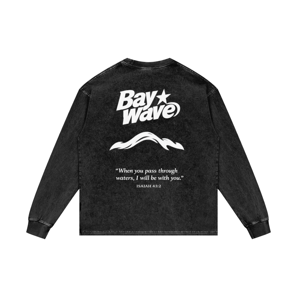 Acid Wash Oversize Long Sleeve T-Shirt