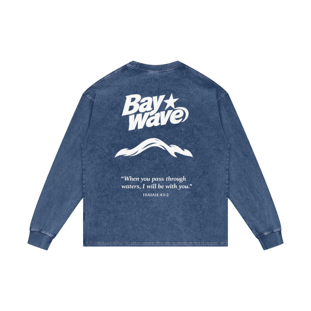 Acid Wash Oversize Long Sleeve T-Shirt