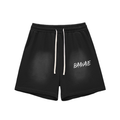 Sun Fade Raw Edge Cotton Shorts